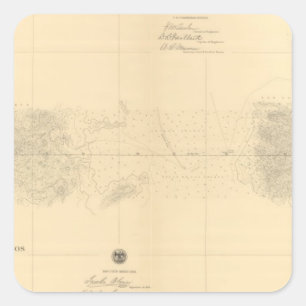 Pegatina Cuadrada Línea Divisoria entre México 5