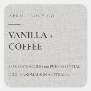 PEGATINA CUADRADA LÍNEA GRIS MINIMAL MODERNA SIMPLE Y ELEGANTE