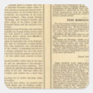 Pegatina Cuadrada Líneas ferroviarias de la Unión y del Pacífico Cen