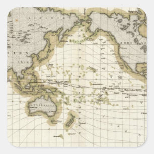 Pegatina Cuadrada líneas isoddinámicas de presentación