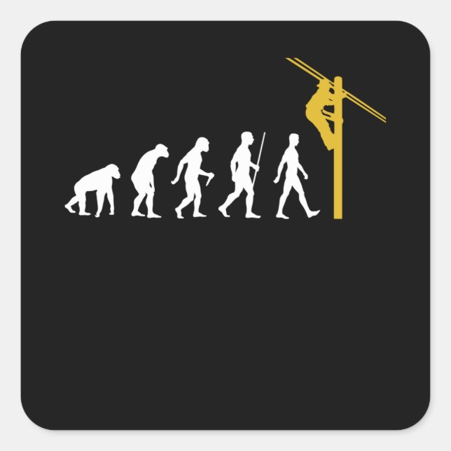 Pegatina Cuadrada Lineman (Anverso)