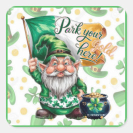 Pegatina Cuadrada ¡Lino sarcástico de un nómada leprechaun!