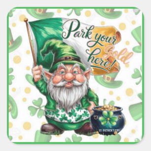 Pegatina Cuadrada ¡Lino sarcástico de un nómada leprechaun!