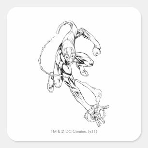 Pegatina Cuadrada Linterna azul 9