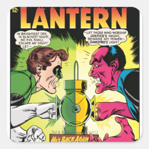 Pegatina Cuadrada Linterna verde contra Sinestro