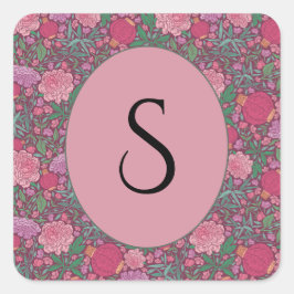 Pegatina Cuadrada Linternas de papel japonesas en el Día de la Madre