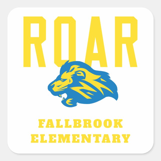 Pegatina Cuadrada Lion Pride (Anverso)