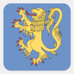 Pegatina Cuadrada Lion Rampant
