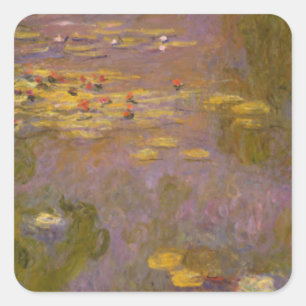 Pegatina Cuadrada Lirios de agua de Claude Monet el   Nympheas