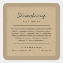 Lista de ingredientes de líneas de script Kraft