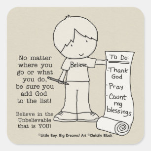 Pegatina Cuadrada Lista de tareas pendientes