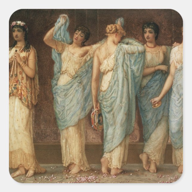 Pegatina Cuadrada Listo para el baile (Anverso)