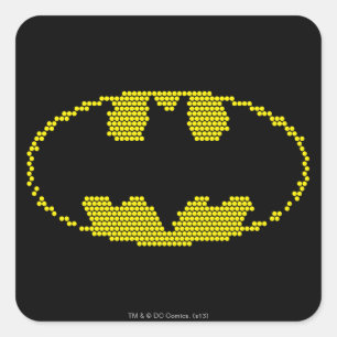 Pegatina Cuadrada Lite-Brite Bat Emblem