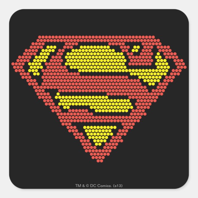 Pegatina Cuadrada Lite-Brite S-Shield (Anverso)