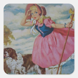 Pegatina Cuadrada Little Bo Beep