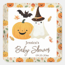 Little Boo Halloween Pattern Baby Shower