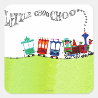 Pegatina Cuadrada Little Choo Choo