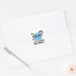 Pegatina Cuadrada Little Mood Big Smile - Hoja de stickers Smilo ado