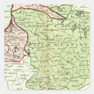 Pegatina Cuadrada Lituania, Bielorrusia