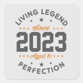 Pegatina Cuadrada Living Legend Classic personalizado