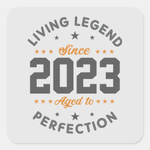 Pegatina Cuadrada Living Legend Classic personalizado