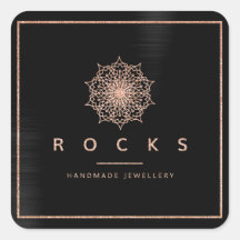 Liz Mandala Rosa Rosa Oro Metálico Glam Negro