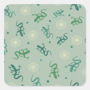 Pegatina Cuadrada Lizard