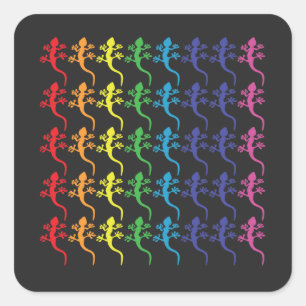 Pegatina Cuadrada Lizarras de bandera arco iris LGBT