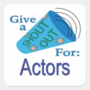 Pegatina Cuadrada Llamada para actores
