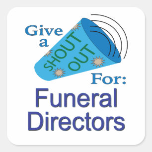 Pegatina Cuadrada Llamada para directores de funerarias