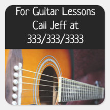 Llámame Para Pegatinas Promocionales De Guitarra