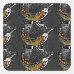 Pegatina Cuadrada llano de plátano