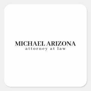 Pegatina Cuadrada Llanto simple Minimalista blanco y negro