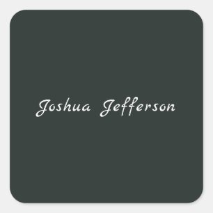 Pegatina Cuadrada Llanura creativa profesional verde de la jungla os