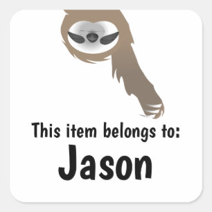 Pegatina Cuadrada Llave colgante con nombre