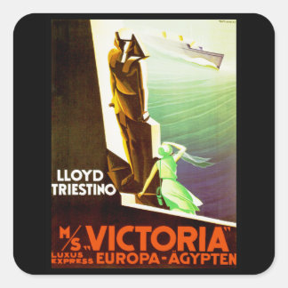 Pegatina Cuadrada Lloyd Triestino ms Victoria