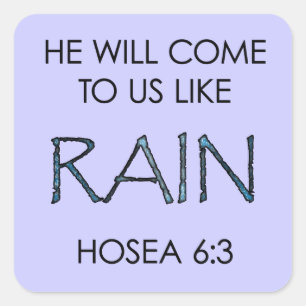 Pegatina Cuadrada Lluvia