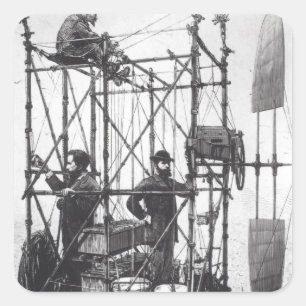 Pegatina Cuadrada Lo Dirigible