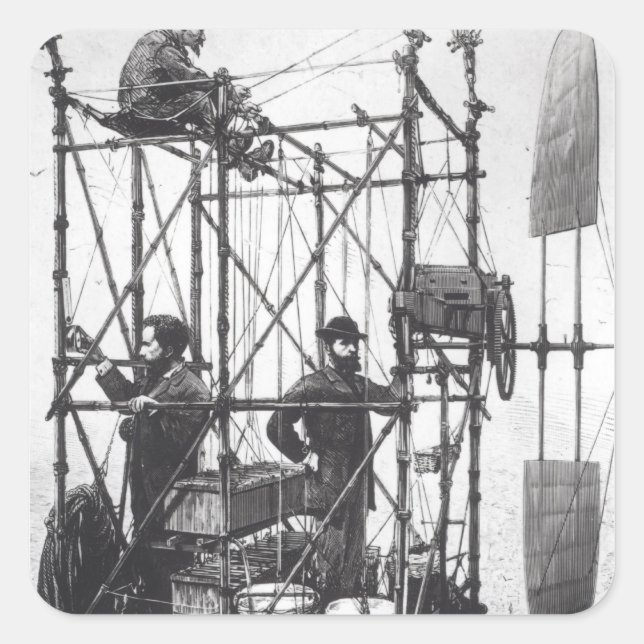 Pegatina Cuadrada Lo Dirigible (Anverso)