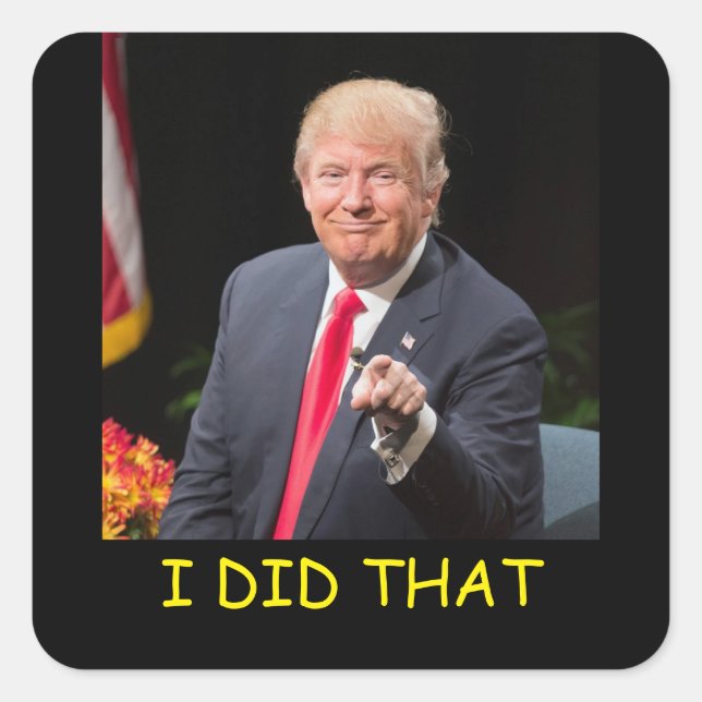 Pegatina Cuadrada Lo Hice (Anverso)