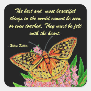 Pegatina Cuadrada Lo mejor y lo más hermoso