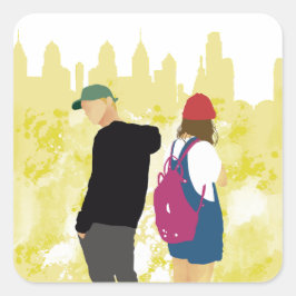 Pegatina Cuadrada Lo que sea necesario - AC