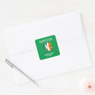 Pegatina Cuadrada Lo suficientemente afortunado como para ser irland