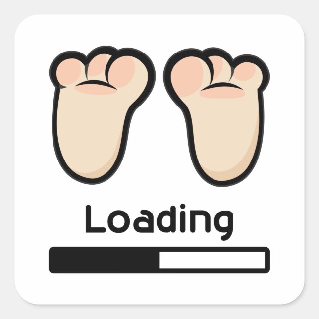 Pegatina Cuadrada Loading... (Anverso)