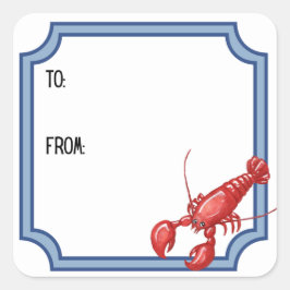 Pegatina Cuadrada Lobster Gift Sticker