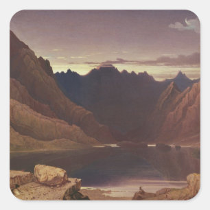 Pegatina Cuadrada Loch Coruisk, Isle of Skye - Dawn, c.1826-32 (c/c)