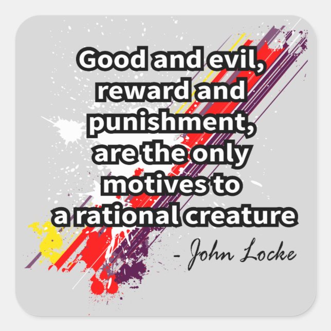 Pegatina Cuadrada Locke (Anverso)