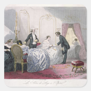 Pegatina Cuadrada Loge de Le Salon de un l'Opera