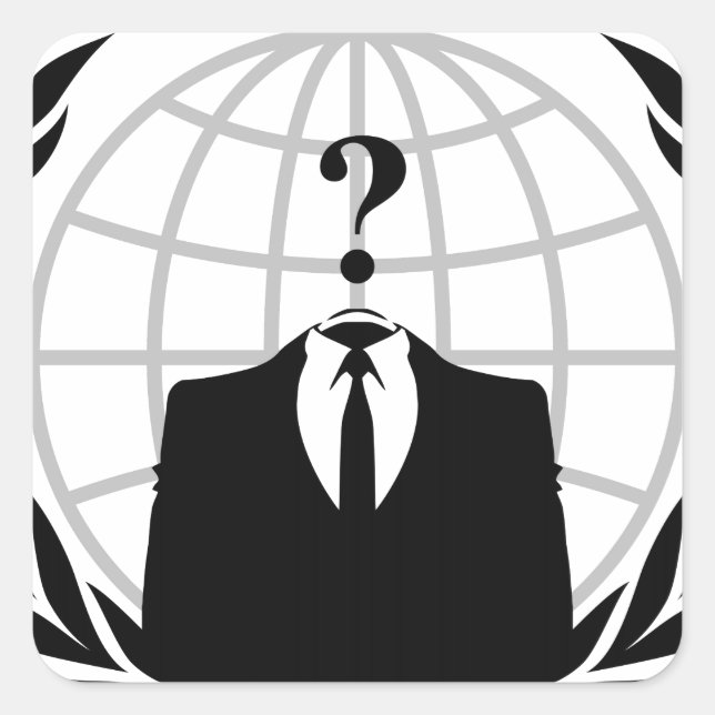 Pegatina Cuadrada Logo anónimo (Anverso)