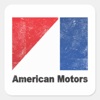 Pegatina Cuadrada Logo de American Motors en problemas